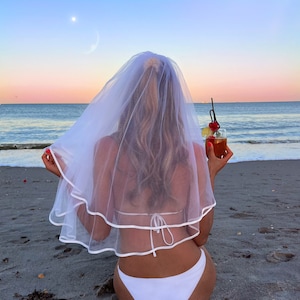 Voile de jeune mariée, Voile de mariée pour un cadeau de mariée EVJF