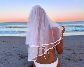 Bridal Wedding veil | Last Rodeo bachelorette bridal shower gift Nashville bachelorette disco cowgirl bachelorette veil short veil curly