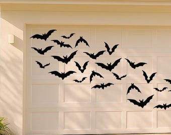 Magnetic Halloween Bats: Outdoor Garage Door Decor