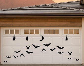 Magnetic Halloween Bats: USA Made Waterproof Garage Door Decor