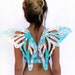 Fairy wings Angel wings BLUE or Silver Holographic Butterfly Harness Rave Wings Iridescent Festival rave cosplay outfit 