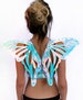 Fairy wings Angel wings BLUE or Silver Holographic Butterfly Harness Rave Wings Iridescent Festival rave cosplay outfit 