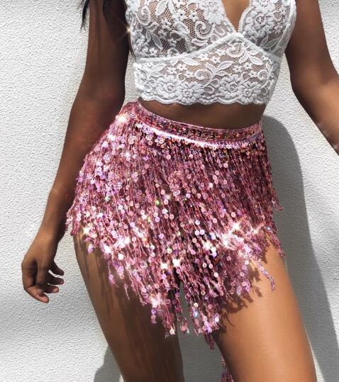 sequin skirt rave