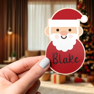 Gepersonaliseerde kerstcadeaustickers: aangepaste feestdagenlabels