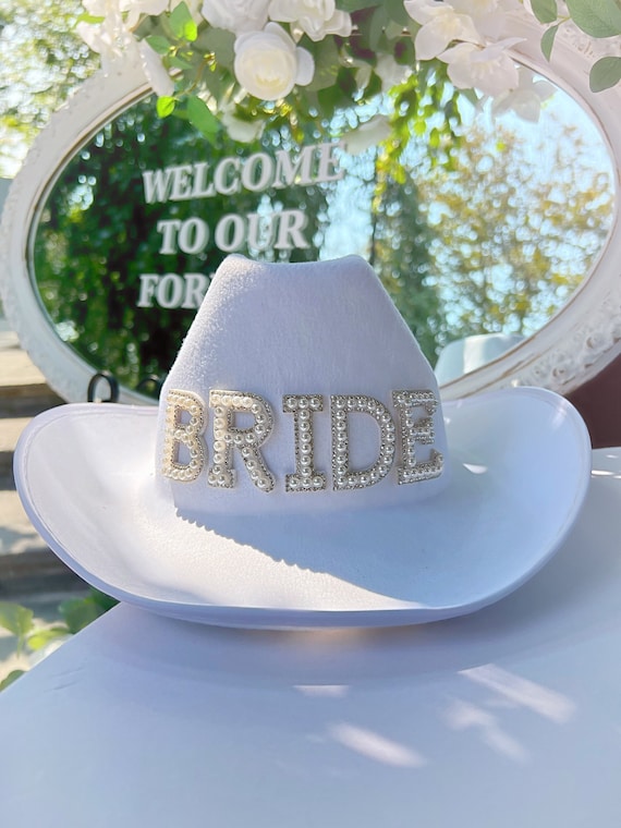 Bride Cowboy Hat: Rhinestone Cowgirl Bachelorette Party Gift