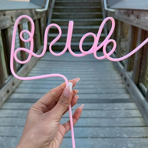 Bride Straw | Bride to be gift | Bridal Party Favors | disco bachelorette party | bachelorette gifts for bride | bride gift bulk