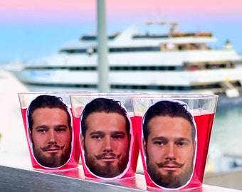Custom Face Shot Glasses: Funny Bachelorette Party Favors