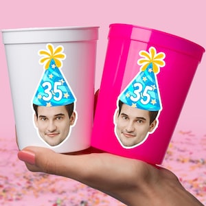 Tazze personalizzate per feste di compleanno, decorazioni di compleanno con volto, regali fotografici, decorazioni per feste, tazza vintage per il 30° compleanno, tazze personalizzate, tazze personalizzate