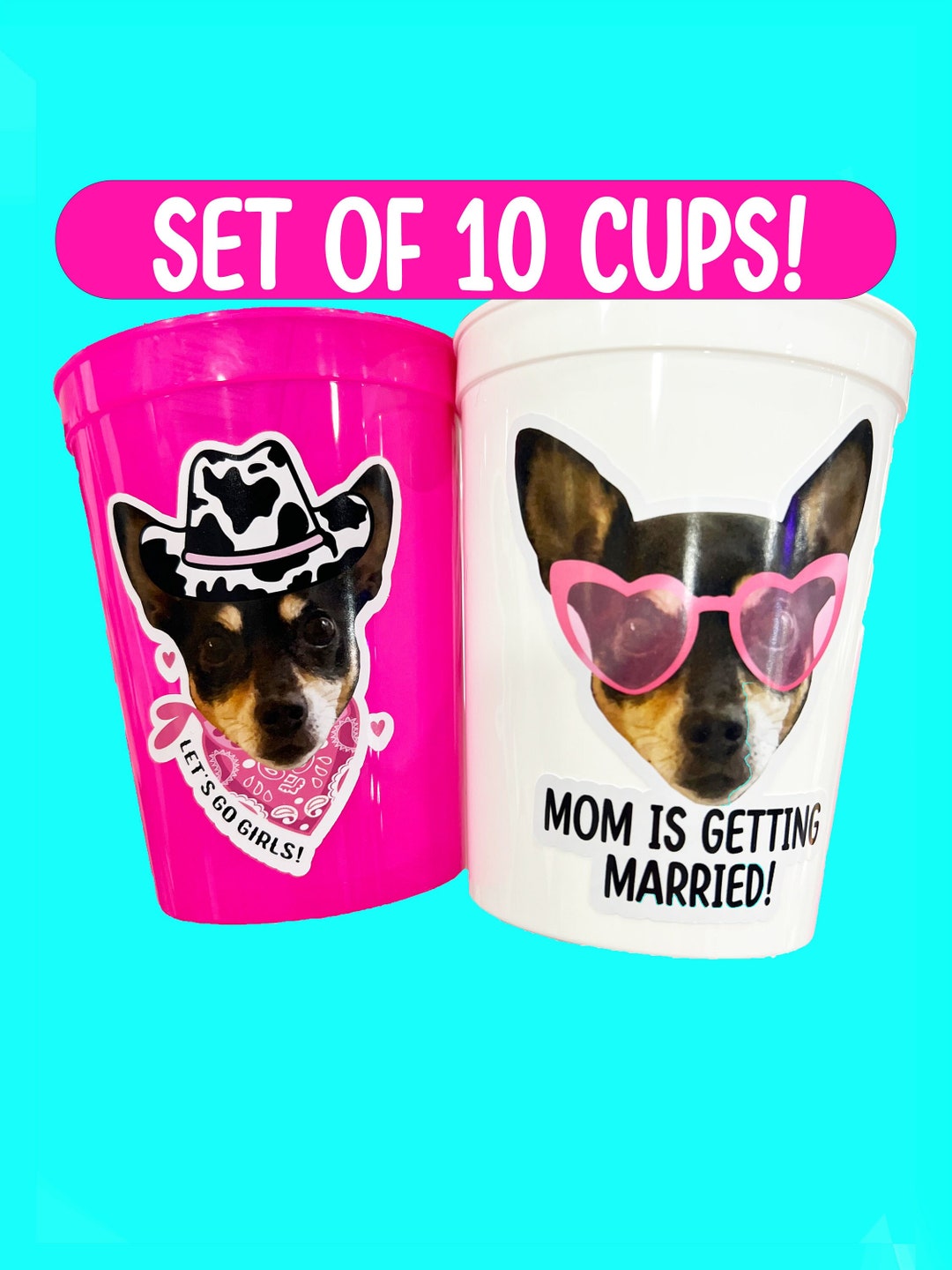 Bachelorette Party Favors | Set of 10 Bachelorette Cups | Bachelorette ...