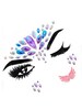 Holographic Purple Blue Pearl Face Jewels Rhinestone Face Gem Crystal Make Up Self Adhesive 