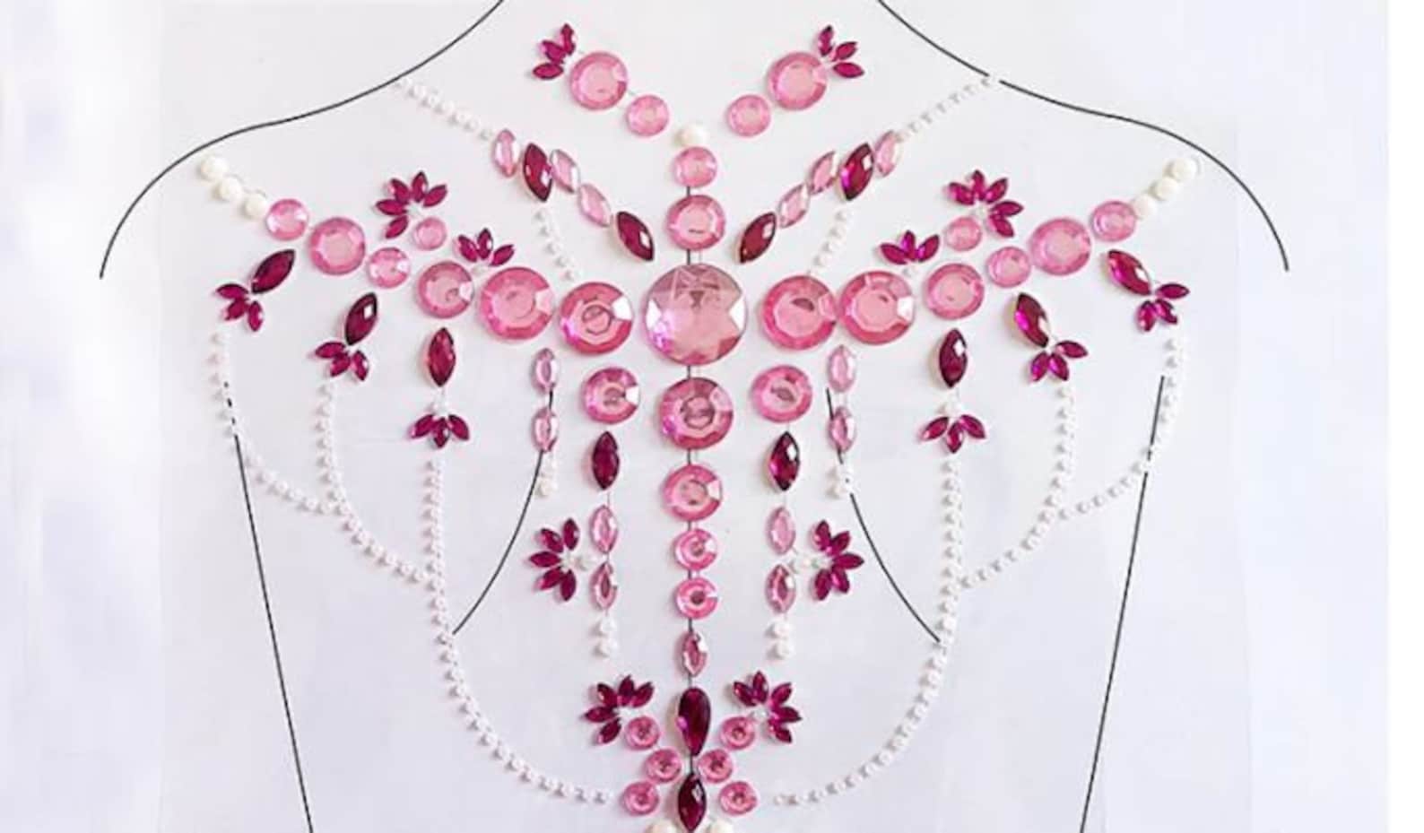 Face Gems Body Gems SILVER GOLD or PINK Face & Body Jewels Etsy