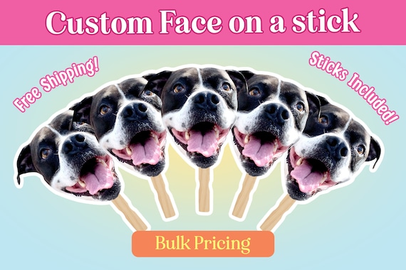 Custom Pet Face on a Stick: Bachelorette Party Favors