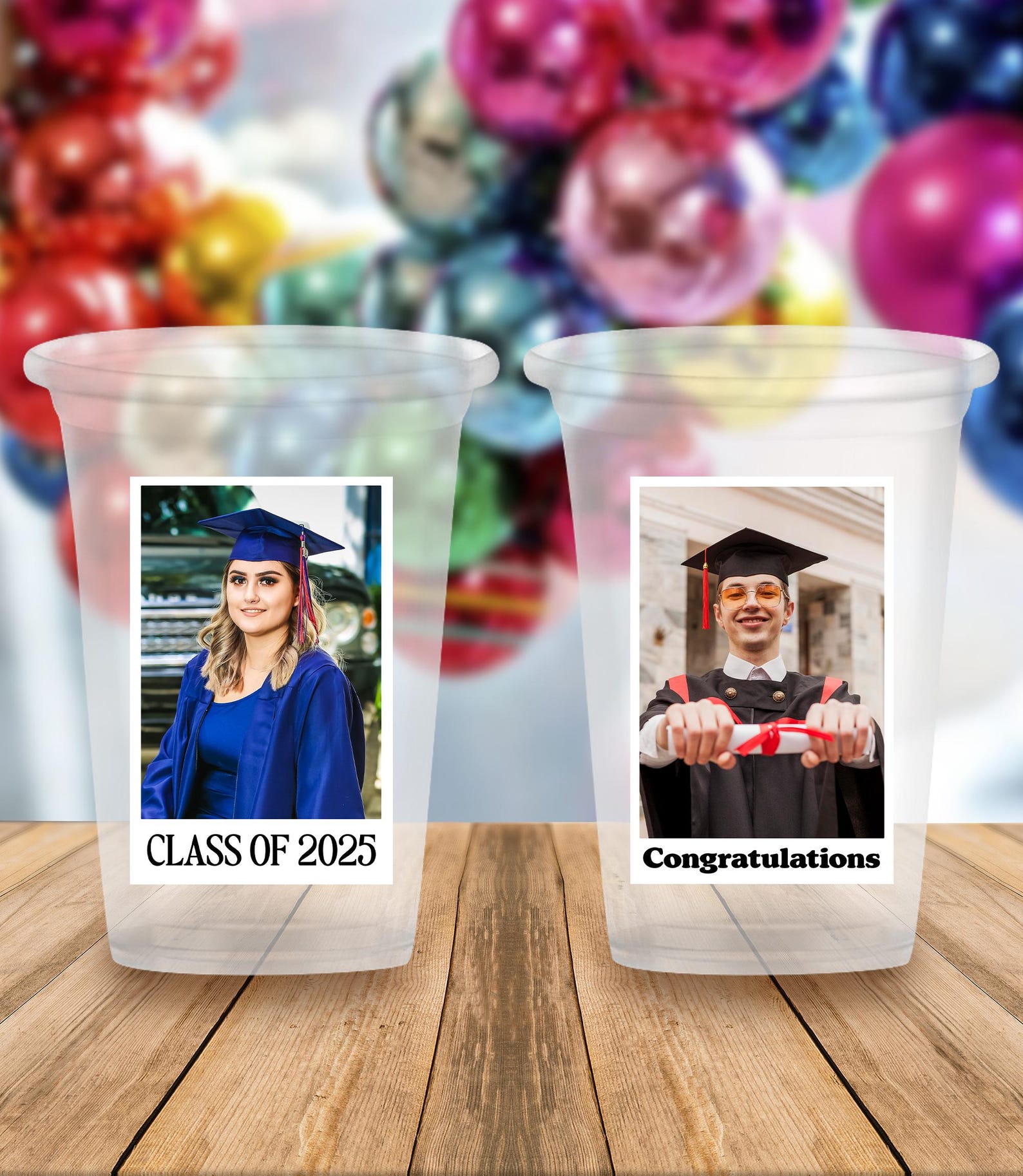 Custom Vintage Photo Graduation Cups: Personalized Party Decor - Etsy