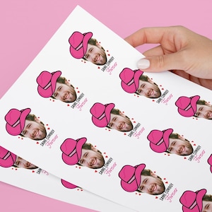 Personalized Stickers, Face Sticker, bachelorette party favors, Custom Logo Stickers, birthday party decor, photo face sticker, graduation