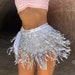 Silver Sequin Holographic Glitter Wrap Skirt Sequin Festival Outfit Sarong Tie Skirt ALL SIZES AVAILABLE