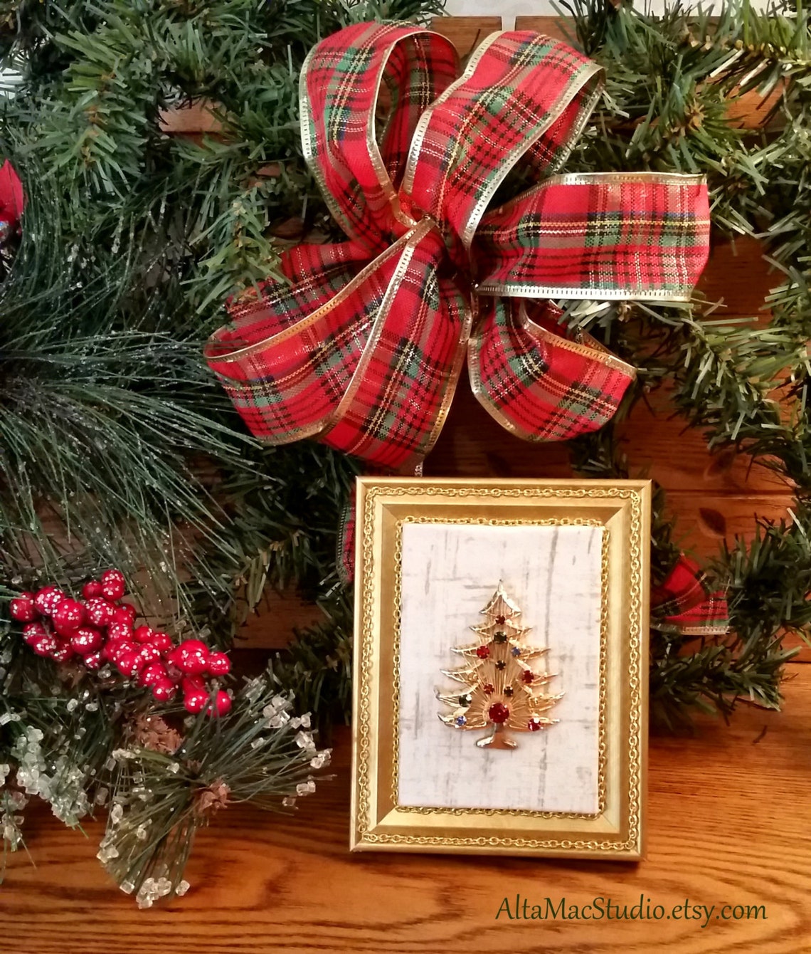 Vintage Gold Christmas Tree 