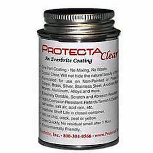 4 oz ProtectaClear Metal Sealer – Clear Lacquer for Anti-Tarnish Protection on Brass, Copper, Silver, Bronze, Stainless Steel & Jewelry