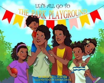 INSTANT DOWNLOAD! Let's All Go To The Park Playground Children's Book 30 Pages