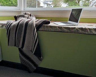 Random Stripes Blanket, Knitting blanket, PDF Pattern, Blanket pattern instant download, Throw