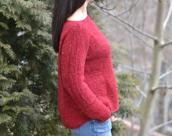 Day Off Jumper Sweater, Knitting Pattern, Knitted Sweater,