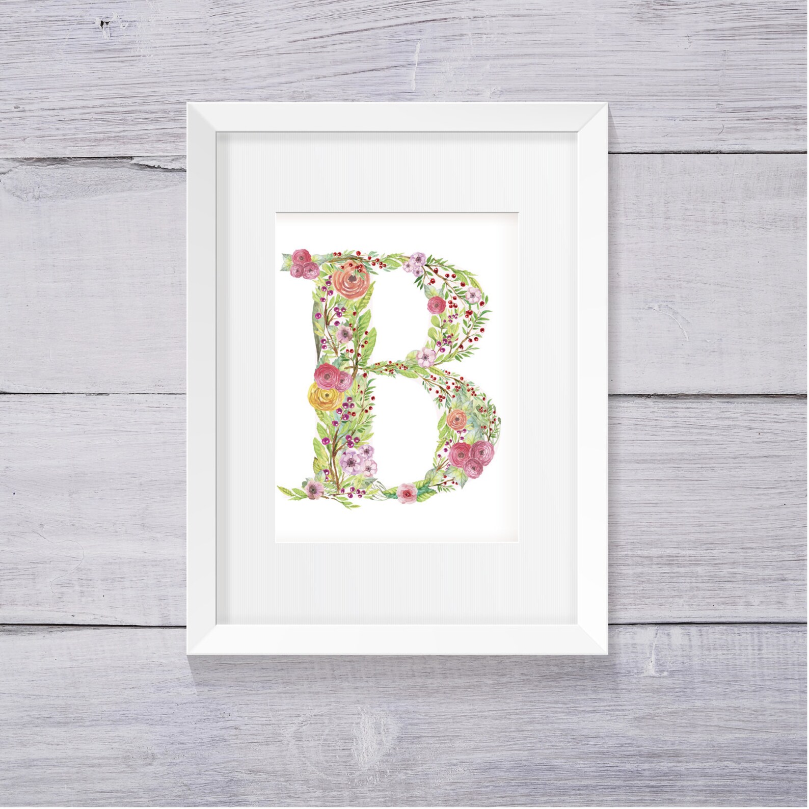 Alphabet Letters Nursery Decor Nursery Wall Art Floral Etsy