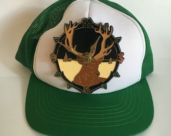 Vintage Novelty Deer Clock Trucker Hat