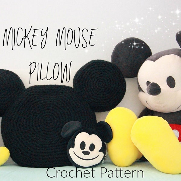 Mickey Mouse Pillow - CROCHET PILLOW