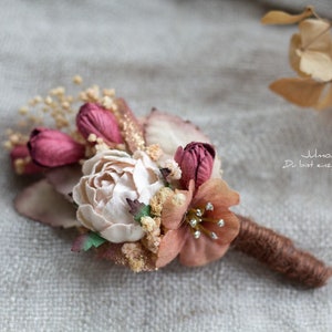 Corsage flower wedding groom pin | flower pin groom accessories | pin flowers | flower pin boutonniere flower