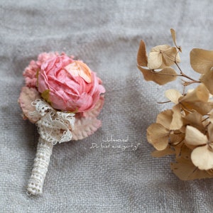 Wedding flower boutonniere groom pin | Flower pin groom accessories | Lapel pin flowers | Flower pin boutonniere flowers