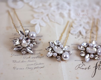 Épingle à cheveux de mariée romantique, accessoires de cheveux de style bohème, coiffes de mariage, épingle à cheveux en strass, bijoux de cheveux de mariée. Ornement de cheveux mariée