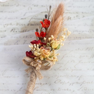 Rustic flower boutonniere wedding | Groom boutonniere | Groom accessories | Flower boutonniere best man buttonhole