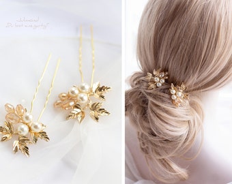 Haarschmuck Braut Haarnadel | Hochzeit Fascinator | wedding hair pin gold hair ornaments bride | wedding hair accessory | headpiece hair pin