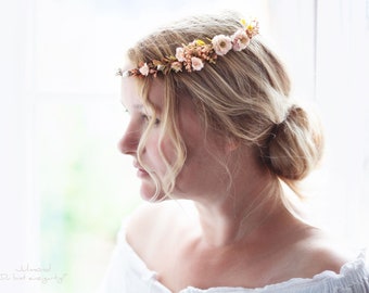 Haarschmuck Braut . Haarband Blumen . flower crown . Blumenkranz Haare Haarkranz Oktoberfest . Haarschmuck Hochzeit . Haarkranz Blumen