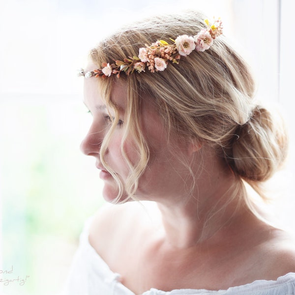 Haarschmuck Braut . Haarband Blumen . flower crown . Blumenkranz Haare Haarkranz Oktoberfest . Haarschmuck Hochzeit . Haarkranz Blumen