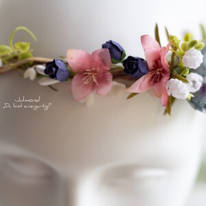 Haarschmuck Braut Blumenmädchen Brautjungfer | Blumenkrone | Braut Blumenkranz Haare | Hochzeit Haarkranz Blumen | Elfenkrone Kopfschmuck