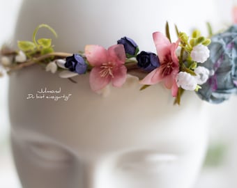 Haarschmuck Braut Blumenmädchen Brautjungfer | Blumenkrone | Braut Blumenkranz Haare | Hochzeit Haarkranz Blumen | Elfenkrone Kopfschmuck