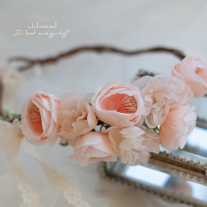 Blumenkranz . Braut Haarkranz Blumen . Haarschmuck Hochzeit . Elfenkrone . Haarband Blumen . Haarschmuck Hochzeit . Blumen Haare , Krone Bild 2