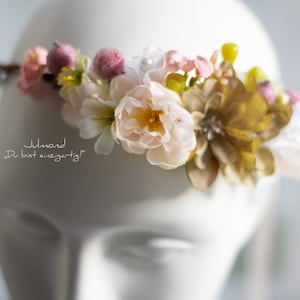 Hochzeit Haarschmuck | Blumenkranz Haare | Blumen Haarschmuck Braut | Elfenkrone | Braut Haarkranz |  Blumen Göttin Krone | Blumen Haarband