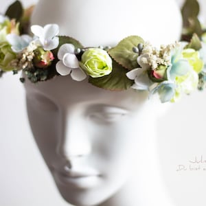 Romantischer Boho Braut Haarschmuck | Blumenkranz Haare | Elfenkrone | Hochzeit Blumen Haarkranz | Kopfschmuck mit Blumen | Göttin Krone