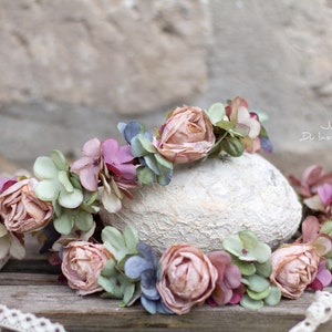 Braut Haarschmuck Blumen | Romantischer Blumenkranz | Haarband Blumen | Blumen Krone | Elfen Krone | Blumenkranz Haare | Boho Haarschmuck
