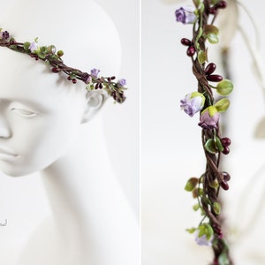 Haarschmuck Braut Blumenkranz Haare . Blumenmädchen . Elfenkrone . bridal flower crown . wedding flower headpieces . bride fairy crown Bild 5