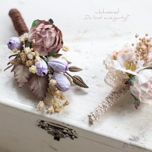Wedding flower boutonniere groom pin | Flower pin groom accessories | Lapel pin flowers | Flower pin boutonniere flowers