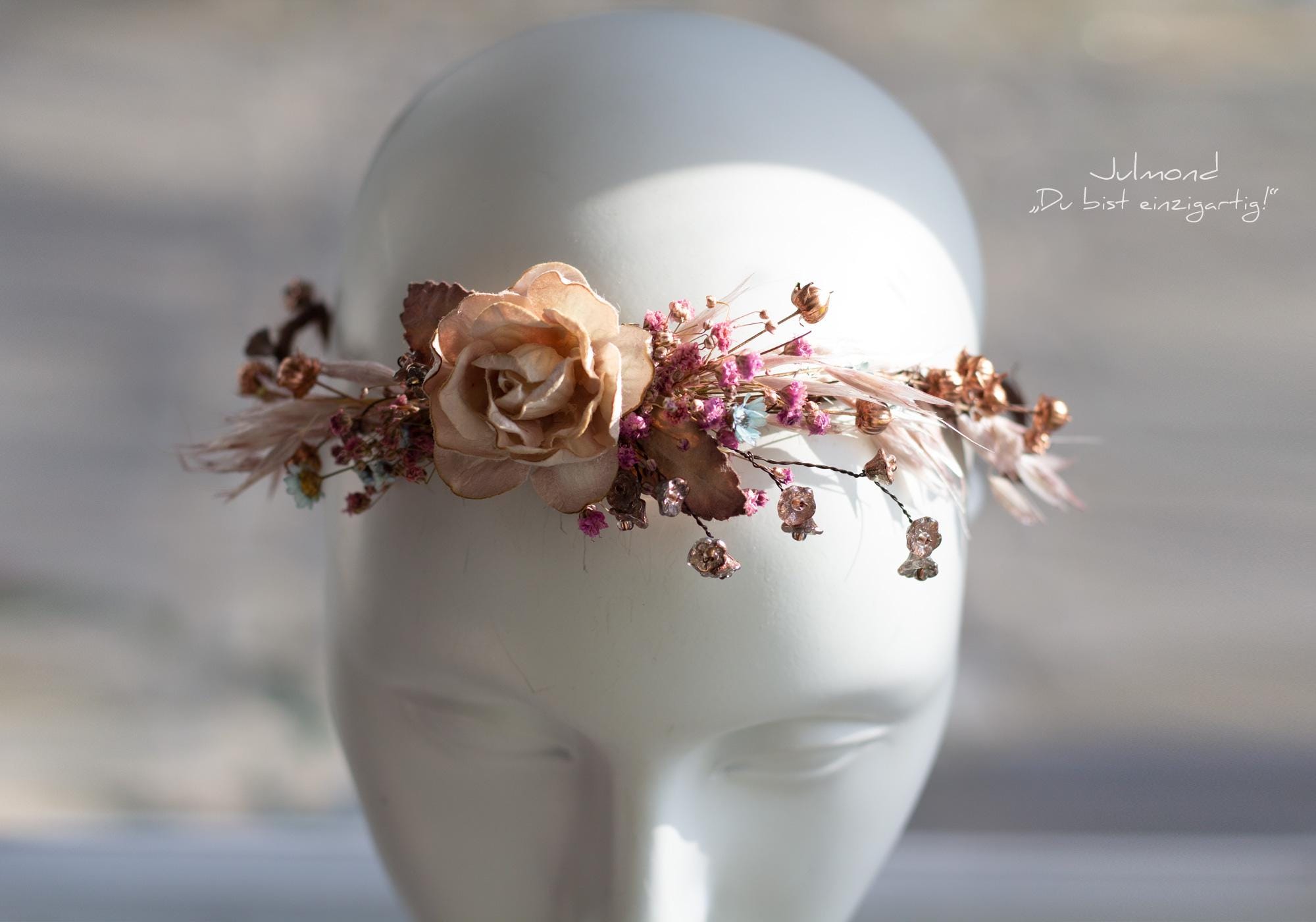 Bohemian Handcrafted Flower Crown Amazon.com : Vivivalue Rose Flower Crown Boho Flower  main image 4