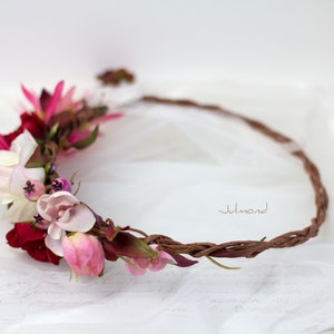 Accessoires pour cheveux Bride Flower Wreath Hair Couronne de cheveux Elfenkrone Fleurs Accessoires pour cheveux Fleurs Couronne de mariée Couronne de cheveux Boho Bridal Hair Band Fleurs image 7