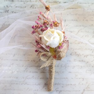 Alfileres de flores para boda | Ramillete del novio | Accesorios para el novio Broche de flores Broche de flores Ojal del padrino