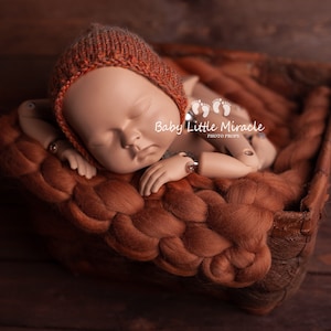 Coconut basket, Wooden bowl, Wicker bowl, Newborn Photography, Photo Prop, Newborn bowl, Newborn photo prop, Photography, Square basket