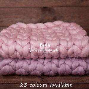 Exclusive quality chunky wool blanket, pink blanket, photo prop, baby photography, newborn photo prop, newborn props, newborn posing