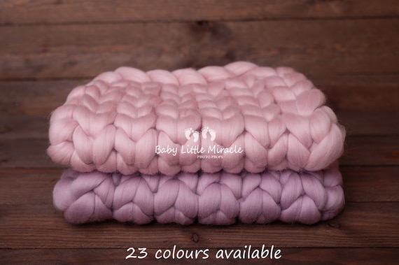 Exclusive quality chunky wool blanket, pink blanket, photo prop, baby photography, newborn photo prop, newborn props, newborn posing