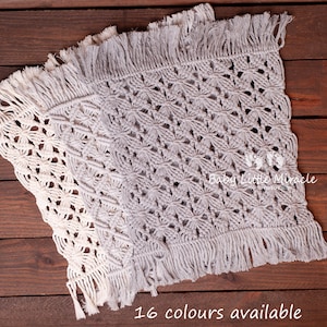 Accessorio fotografico in macramè, tappeto per neonati per la fotografia, macramè per neonati, coperta per neonati, accessori fotografici in macramè, accessori fotografici in stile boho, macramè in stile boho