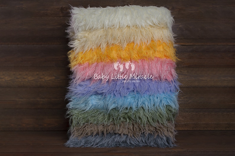 Faux fur, Newborn Photo Props, Newborn, Fabric, Blanket, Photography,Baby Props,Basket Stuffer, Beanbag fabric, Baby shower, Like flokati image 2